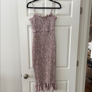 Petal & Pup Pink Floral Midi Dress